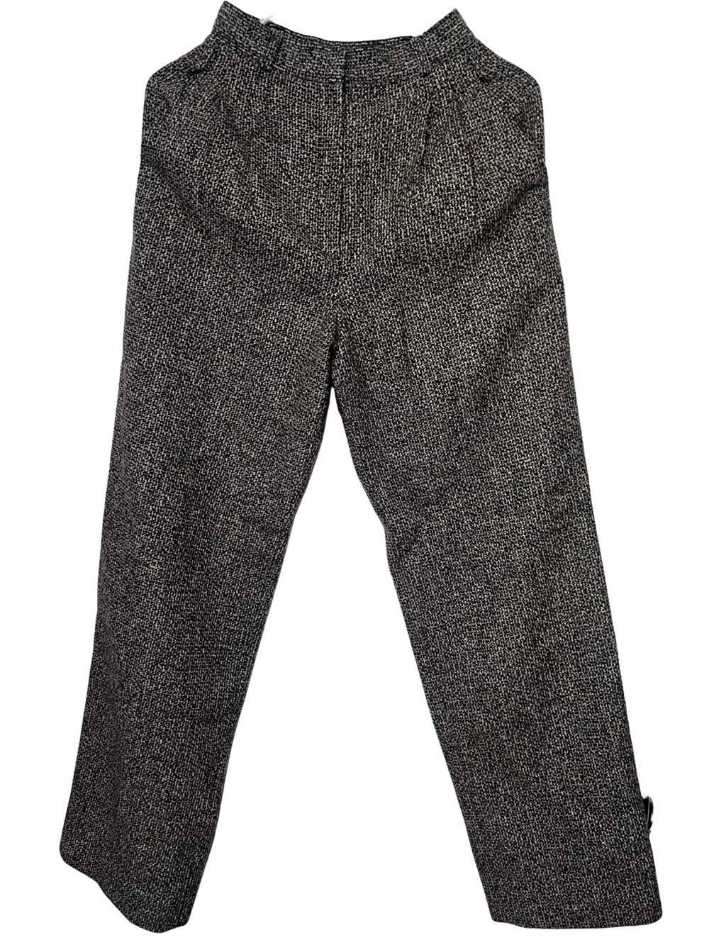 Vintage Christian Dior Women's Black & Gray Tweed Dress Pants